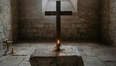 La croce è crollata durante la messa in diretta
